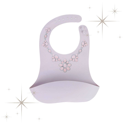 Lavender Bib with Pink Clusters