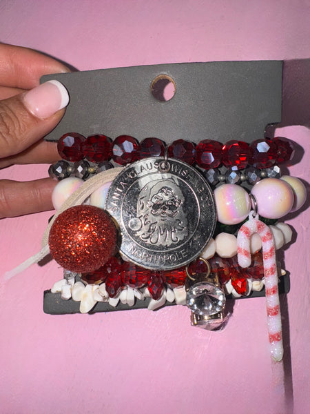 “Merry & Bright” Christmas Bracelet Stack