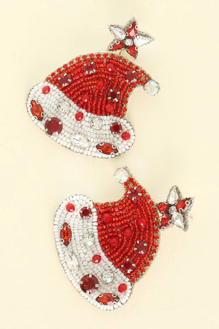 Christmas Santa Clause Hat Earrings