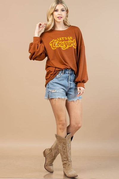 Let’s Go Cowgirls Graphic Sweatshirt