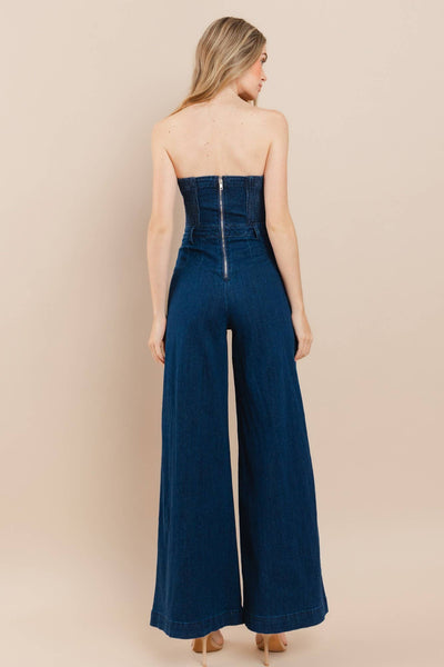 Black Denim Jumpsuit