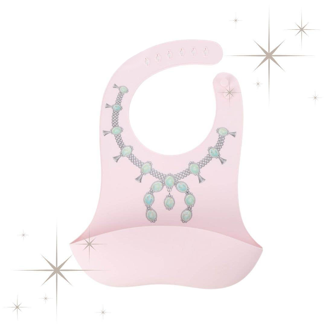 Pink Bib with Green Squash