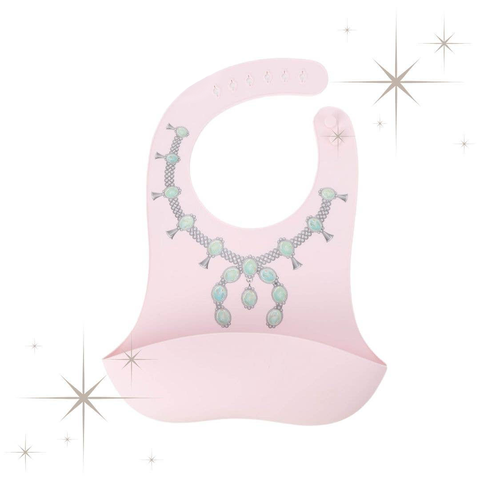 Pink Bib with Green Squash
