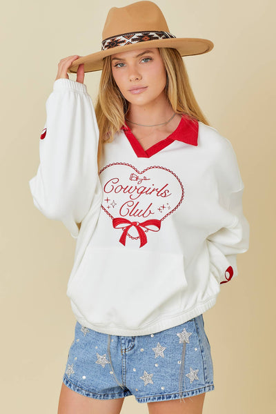 Cowgirl club Embroider Top