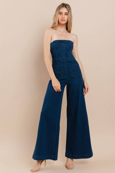 Black Denim Jumpsuit