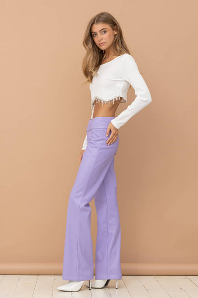 Rhinestone Fringe Top in White