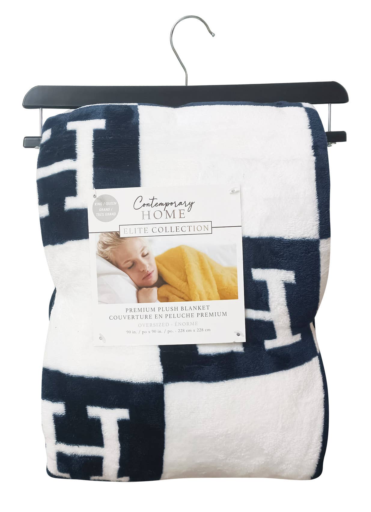Luxury Black Print Throw Blanket