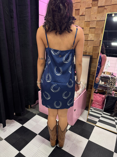 Lucky Horseshoe Concho Mini Dress