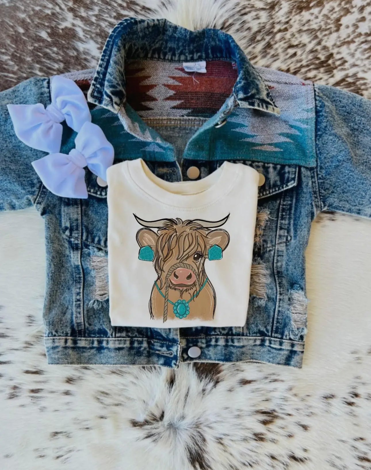 Kids Highland Cow Tee