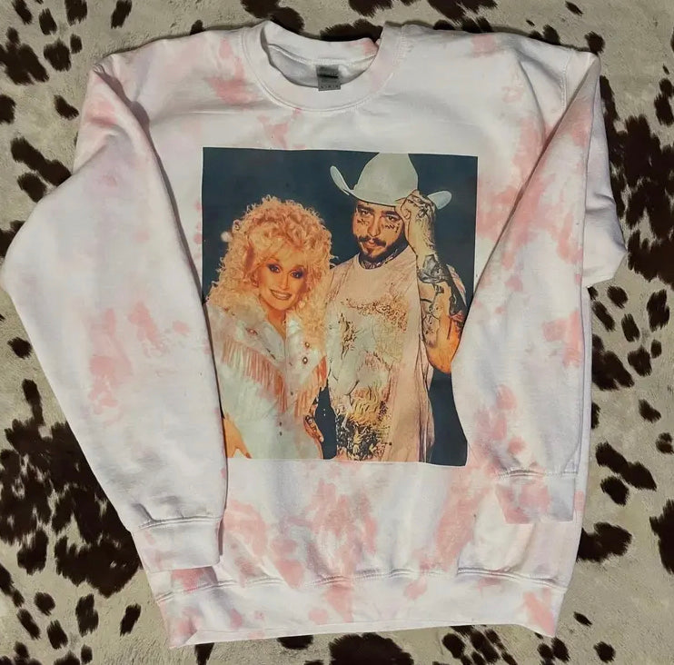 Pink Post Malone Pullover Dolly Post Malone Sweatshirt – Dollville