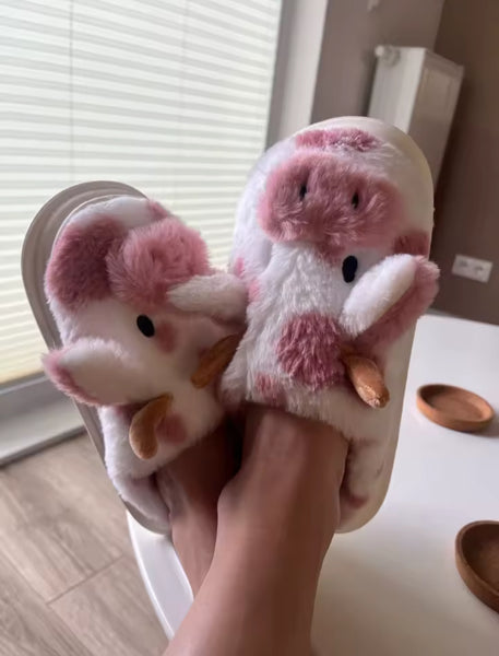 Moo Moo Pink Slippers