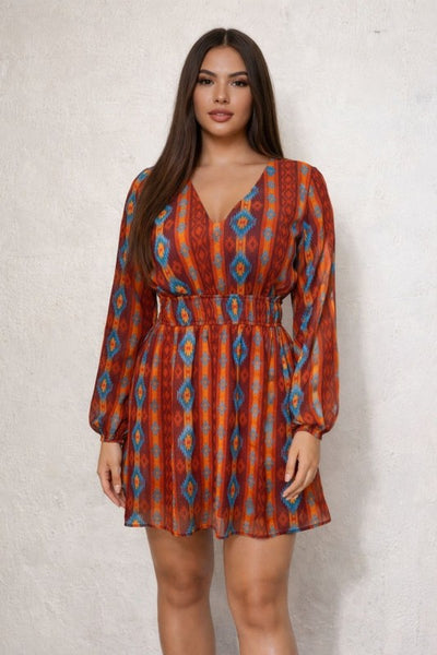 Western Print Dress