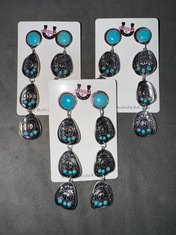 3 Hat Drop Earrings