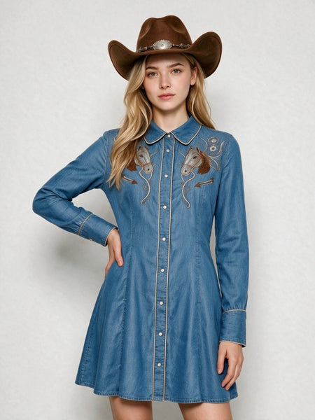 Wild Horses Denim Dress