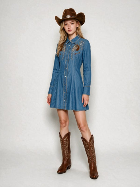 Wild Horses Denim Dress