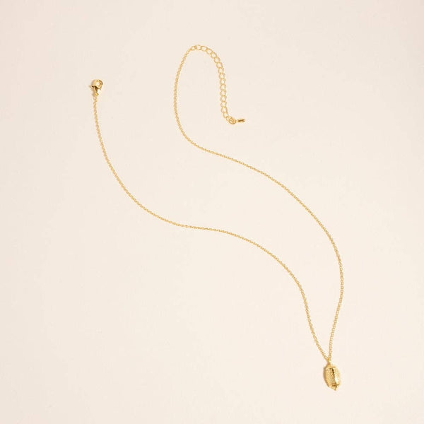 18K Gold Dipped Football Gameday Necklace: 18K GD / ONE