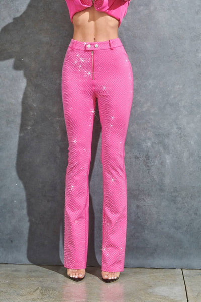 Pink Rhinestone Pant