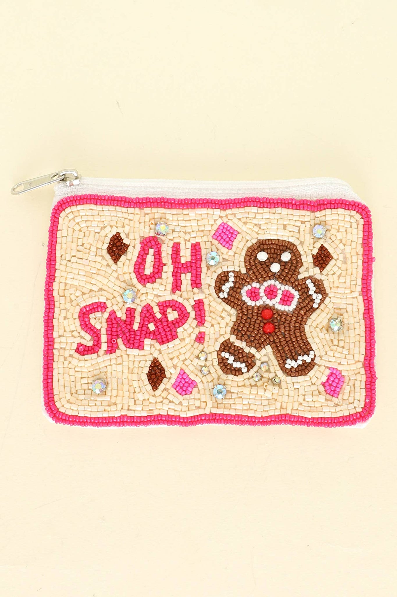 Christmas Oh Snap Seed Bead Coin Bag