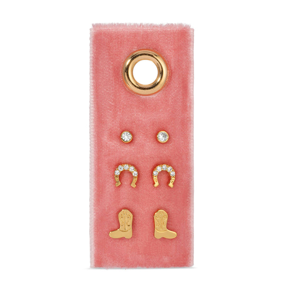 Velvet Earrings Gift Set - Boot
