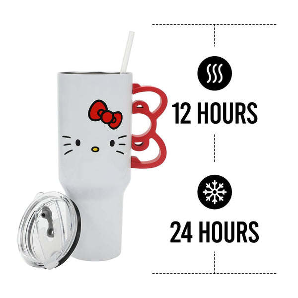 Hello Kitty 40 oz. Sculpted Handle Stainless Steel Tumbler