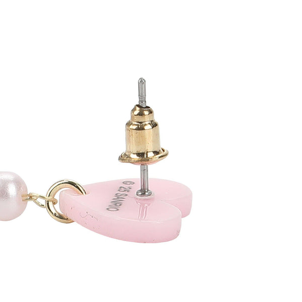 Hello Kitty Heart & Pearls Plush Earrings