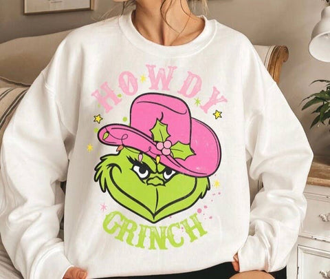 Howdy Grinch Christmas Sweatshirts