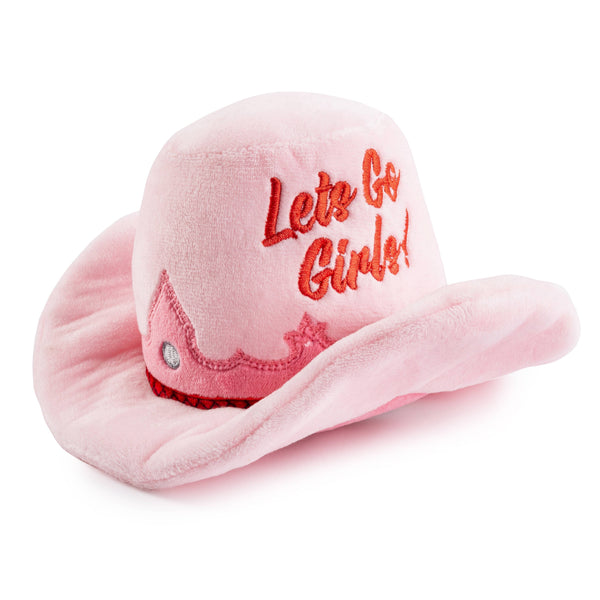 Pink Dog Cowgirl Hat Toy