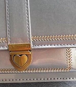 Silver heart purse
