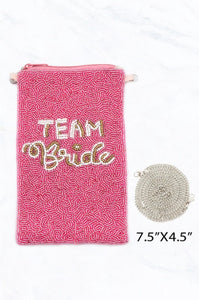 Team Bride Beaded Bag