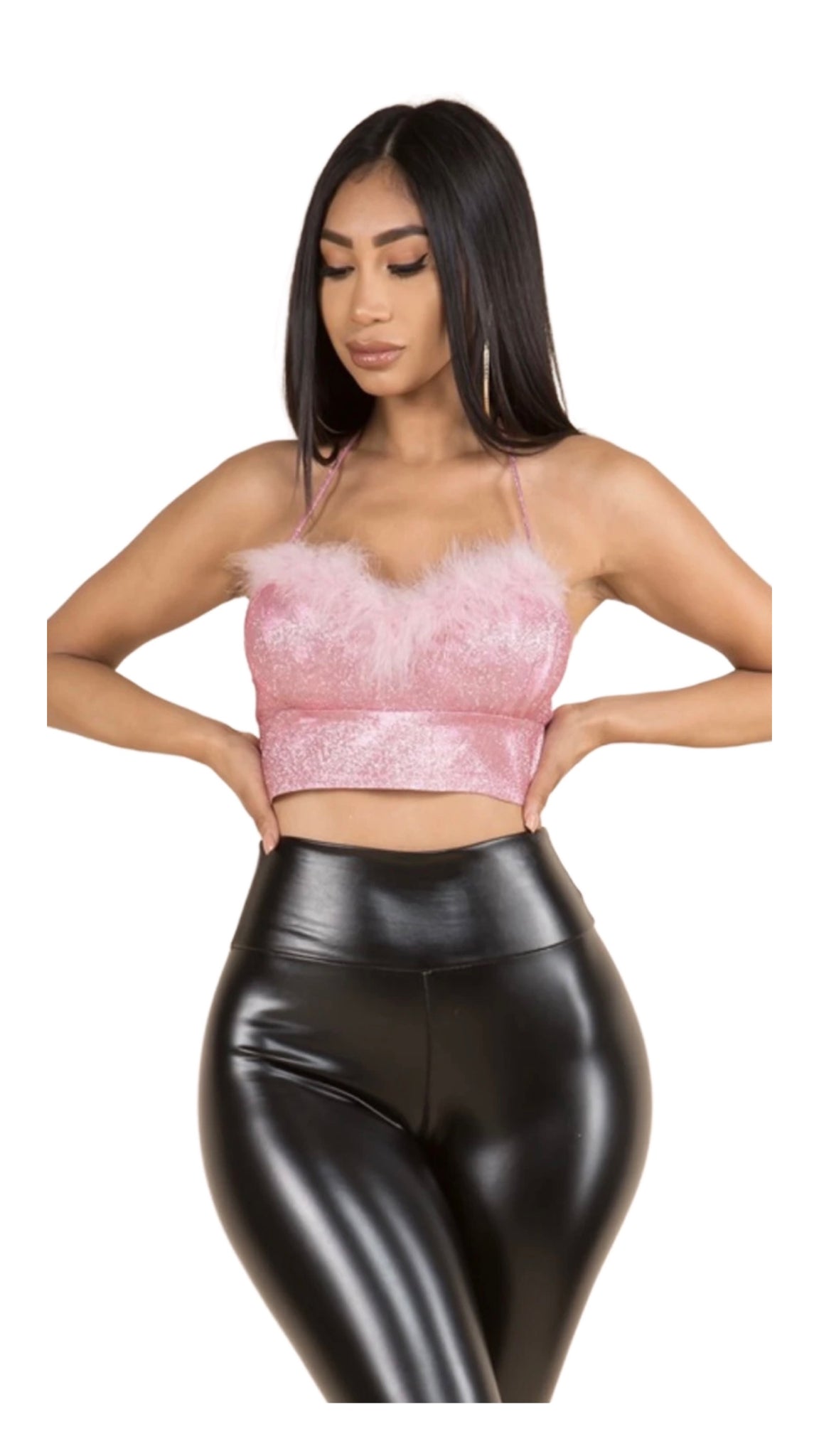 Glimmer top in pink