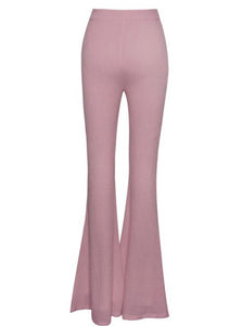 Be With Me Pink Stretch Knit Flare Pants – Dollville XO LLC