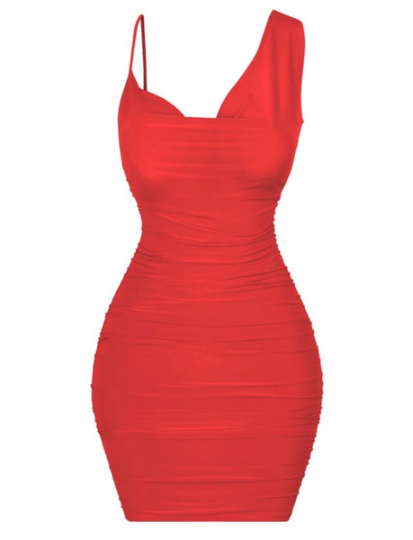 Lady in Red Mini Dress