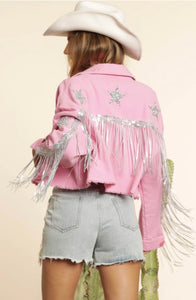 Pink Fringe Jacket