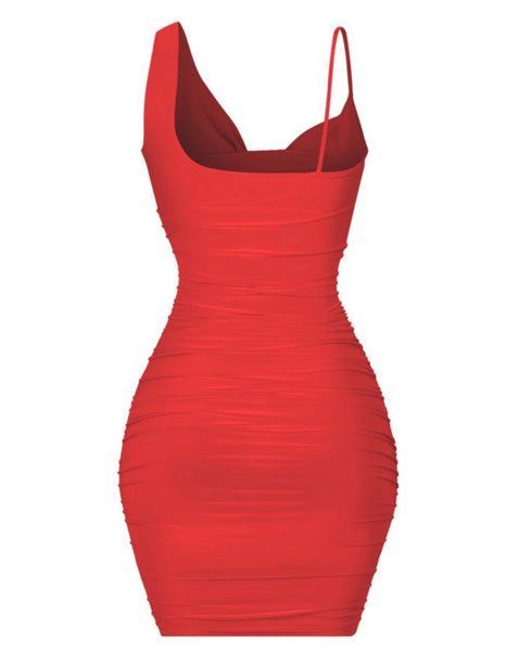 Lady in Red Mini Dress